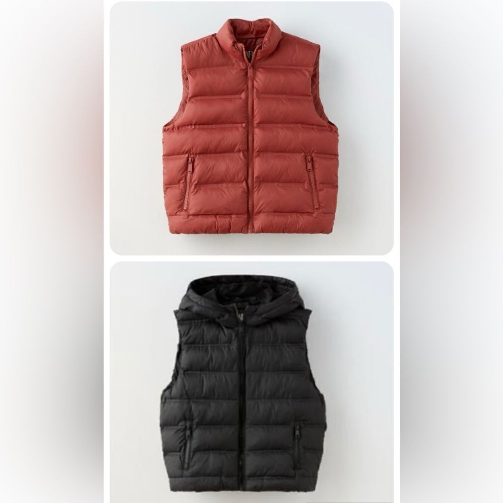 Zara Boys Soft Lightweight Puffer Vests Size 8-9Yrs Used Gently, Great Condition